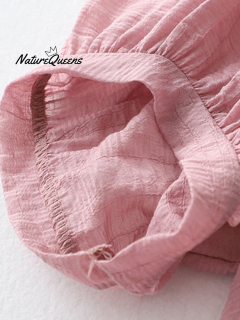 Cotton Linen Lapel Solid Color Casual Shirt