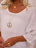 Women’s Cotton And Linen Casual Loose Tops