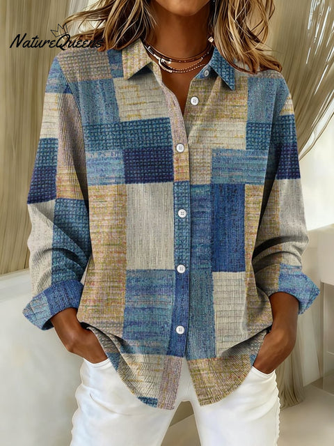 Women's casual western corduroy shirt