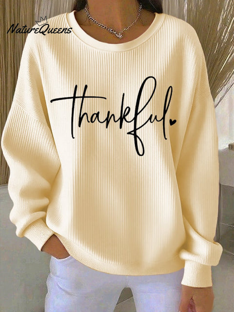 Women's Thanksgiving Blessing Printed Sweatshirt