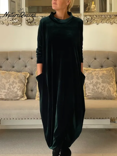 Women's Elegant Soft Tulip Velvet Dress
