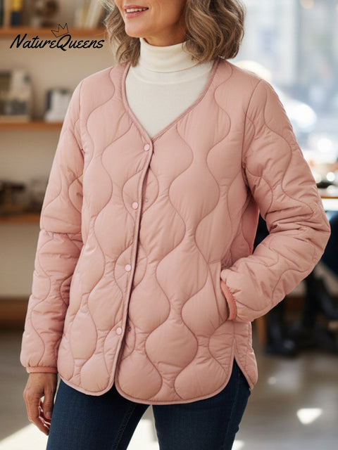 Casual Cozy Solid Color Button Cardigan Cotton Jacket