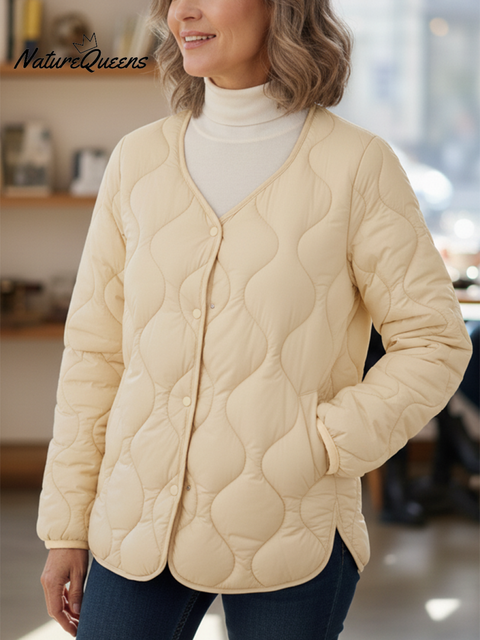Casual Cozy Solid Color Button Cardigan Cotton Jacket