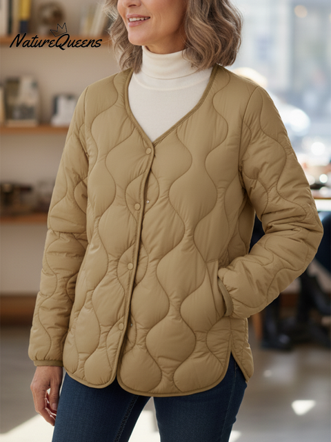 Casual Cozy Solid Color Button Cardigan Cotton Jacket