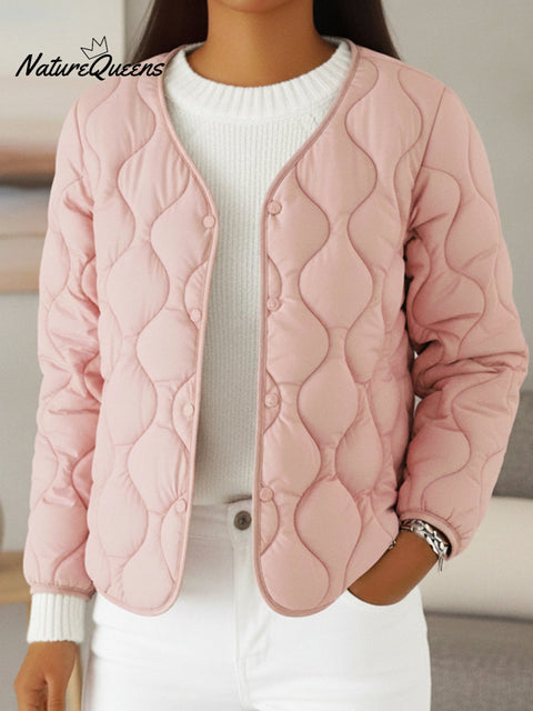 Casual Cozy Solid Color Button Cardigan Cotton Jacket