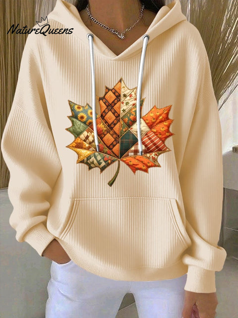 Women's Thanksgiving Maple Leaf Print Casual Sweatshirt