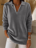Women'S Casual Long-Sleeved Pullover Sweatshirt