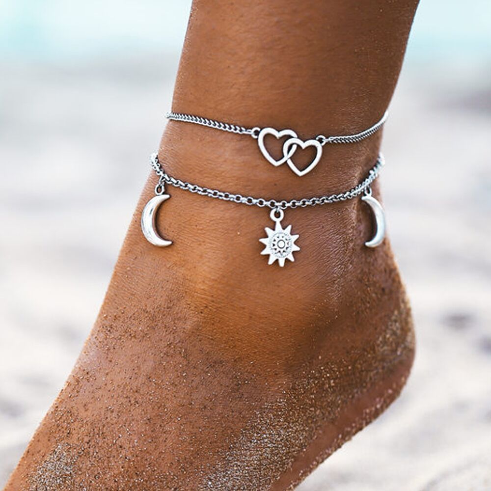 Sun Love Crescent Simple Anklet