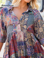 Floral-print Cotton Midi Dress