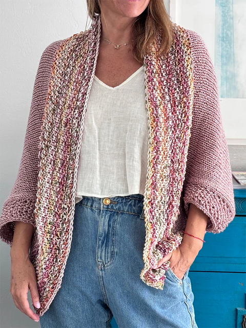 Women's Dreamy Mixed Color Knitted Cardigan