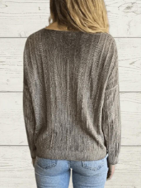 Fashionable Gold-stamped Knitted Sweater