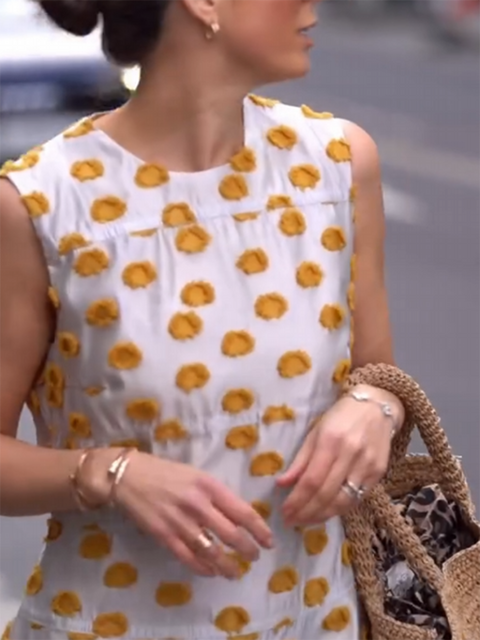 Art Polka Dot A-Line Dress with Pockets
