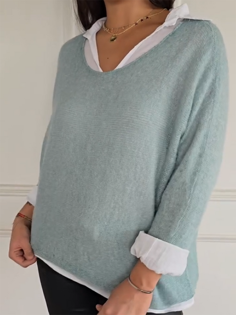 Basic Soft Sweater Two-piece Set