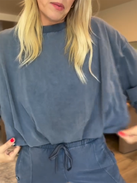 Casual Sweatshirt and Pants Two-piece Set