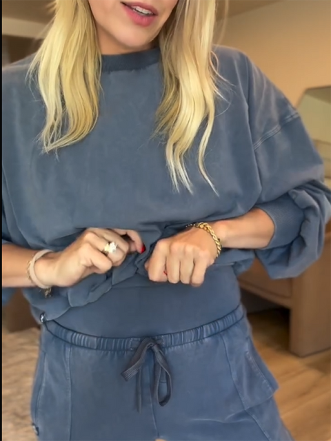 Casual Sweatshirt and Pants Two-piece Set