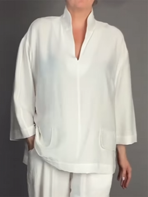 Classic and Elegant Max Mara Cotton and Linen Top
