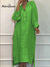 Women's Solid Color Loose Casual Pockets Cotton And Linen Long Dress