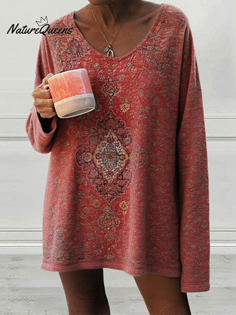 Women's Bohemia Cotton Long Sleeve T-Shirt