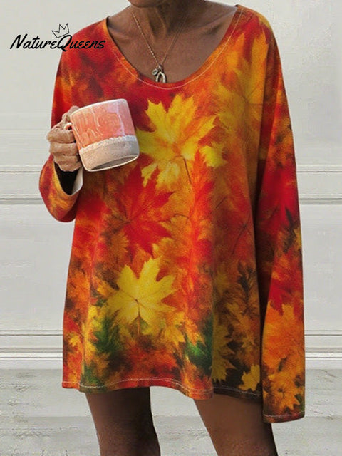 Women's Casual Autumn Gradient Striped Long Sleeve T-Shirt