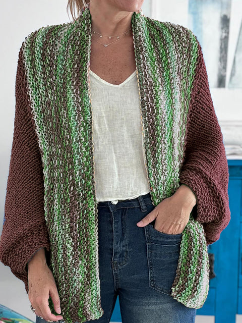 Women's Dreamy Mixed Color Knitted Cardigan