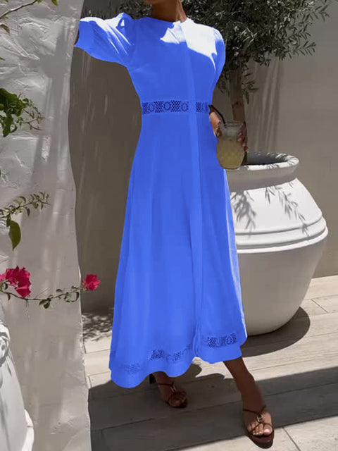 Anice Cotton and Linen Lace Dress