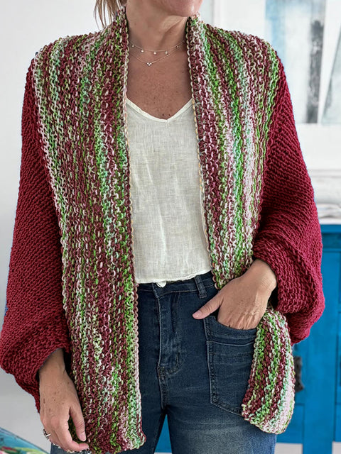Women's Dreamy Mixed Color Knitted Cardigan