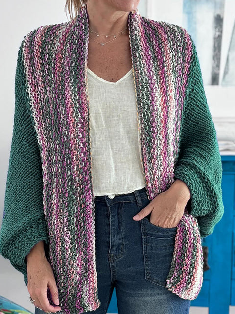 Women's Dreamy Mixed Color Knitted Cardigan