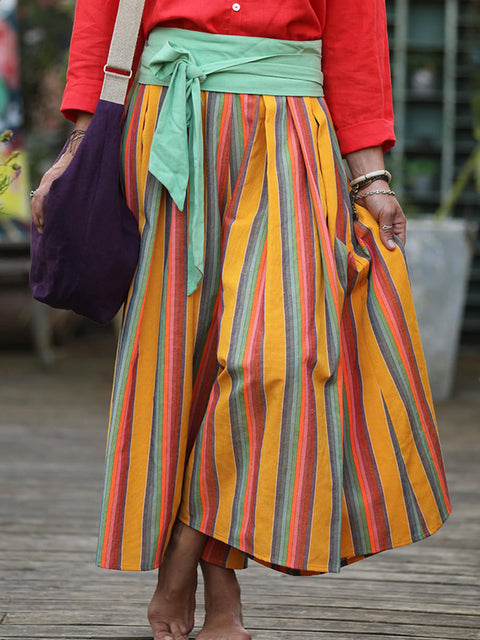 Mathilde Draped Linen Wide-leg Trousers