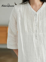 Women's Solid Color Loose Stylish Casual V-neck Long Dress