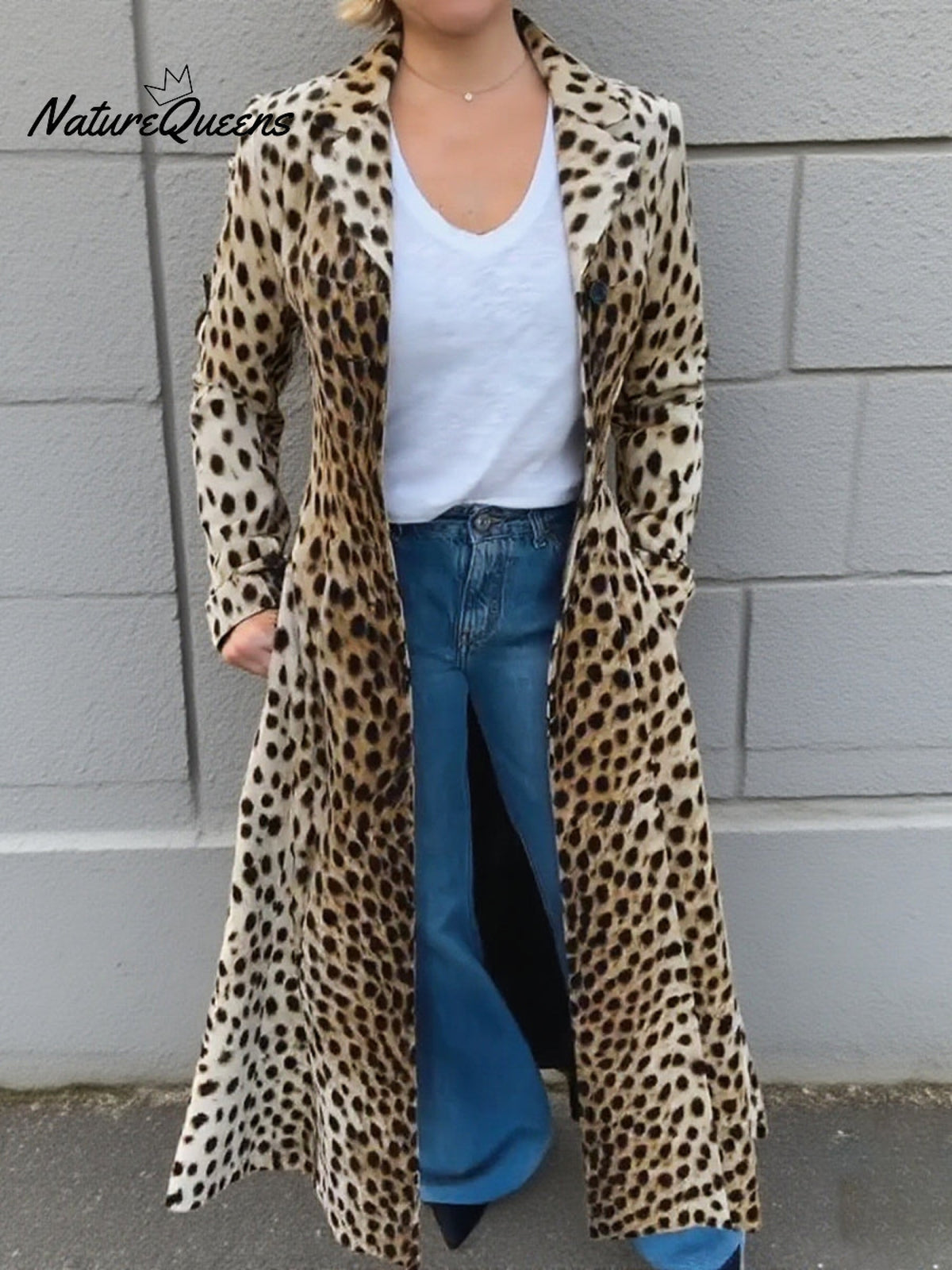 Alaia Animal Print Long Coat