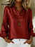 Women's Elegant Shiny V-neck Loose Top