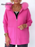 Women's Casual Hooded Pocket Zipper Knitted Cardigan Jacket