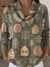 Women's Cute Pine Tree House Print Sweater
