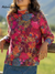 Dream Wilderness Wool Colorful Floral Print Sweater Top
