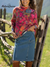 Dream Wilderness Wool Colorful Floral Print Sweater Top