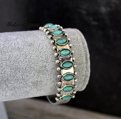 Elegant Turquoise Boho Cuff Bracelet