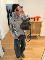 Grey Bandana Patterned Cardigan