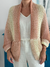 Rainbow Striped Knit Cardigan Sweater