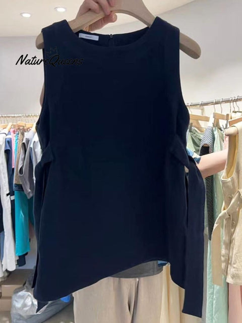Women's Stylish Loose Casual Cotton Sleeveless Top