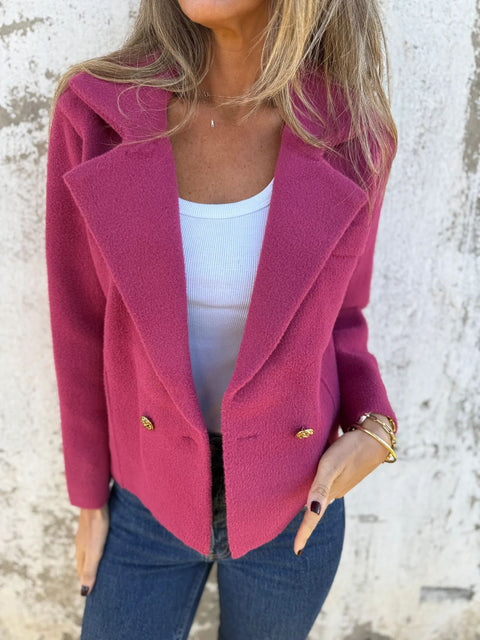 Women's Lapel Button Elegant Suit Jacket