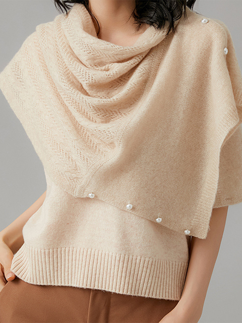 Pearl Button Batwing Sleeve Cardigan Sweater