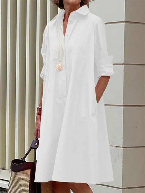 Women's Simple Loose Shirt Dress