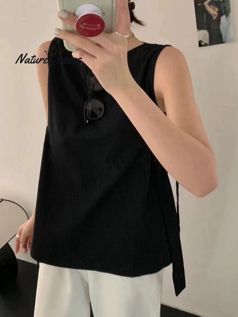 Women's Stylish Loose Casual Cotton Sleeveless Top