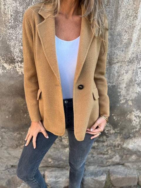 Women's Casual Lapel Button Jacket