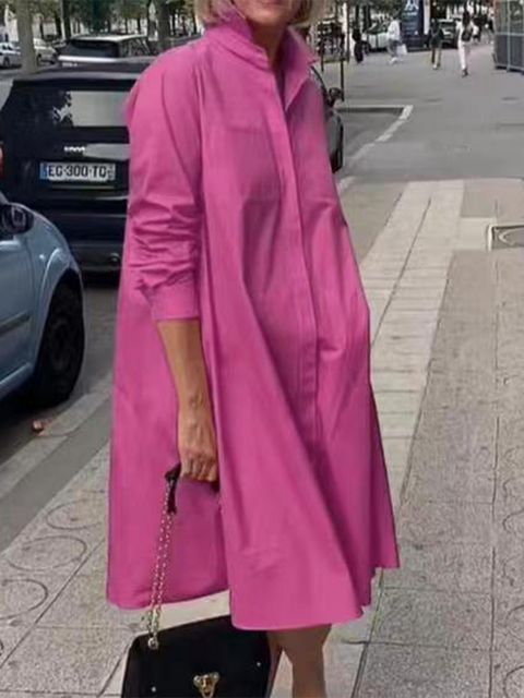 Women's Simple Loose Shirt Dress