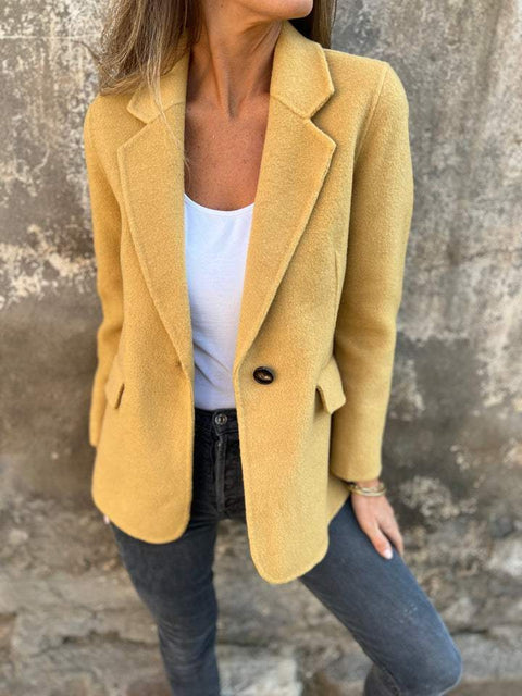 Women's Casual Lapel Button Jacket