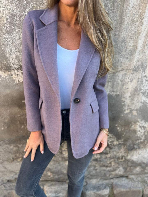 Women's Casual Lapel Button Jacket