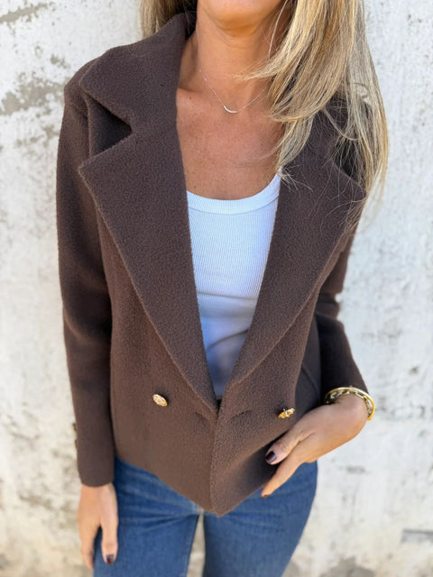 Women's Lapel Button Elegant Suit Jacket