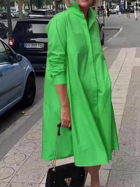 Women's Simple Loose Shirt Dress