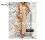 Spring and summer casual solid color vest suit